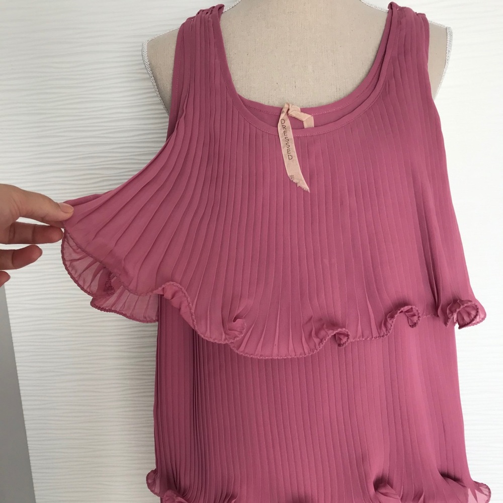 BAILEY 44 Pink Pleated Cocktail Dress XS